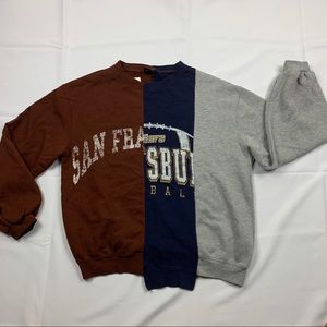 Urban Outfitters Unique patched Motif Crewneck Sweatshirt Men's sz M NWT $69